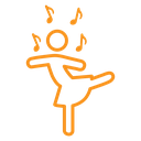 Woman dancing icon