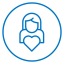 Woman in love icon