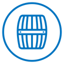 Wooden barrel icon