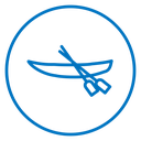 Wooden boat icon