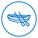 Wooden boat icon