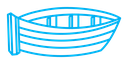 Wooden boat icon