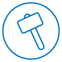 Wooden mallet icon