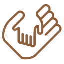 World Fathers Day Hands Color Outline icon