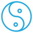Yin Yang Taijitu Circle icon