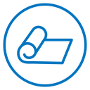 Yoga Mat Roll Color Outline icon