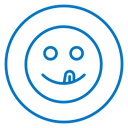 Yummy smile emoji icon
