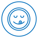 Yummy smile emoji icon