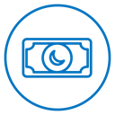 Zakat with money gift icon