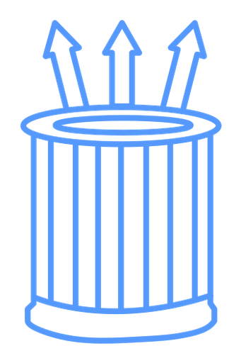 Air filter color outline icon