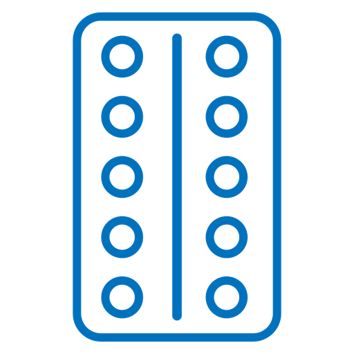 Blister drug pack color outline icon