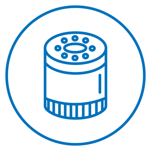 Car oil filter color outline icon