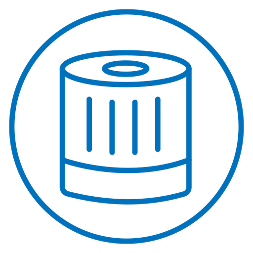 Cylindrical Air Filter Cartridge color outline icon