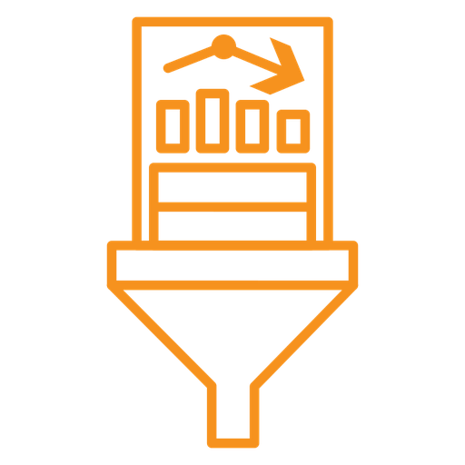 Data filtering color outline icon