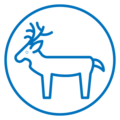 Deer color outline icon