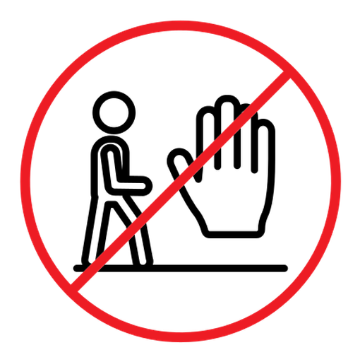Do not enter sign color outline icon