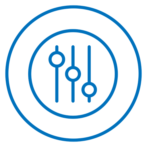 Filter Button color outline icon