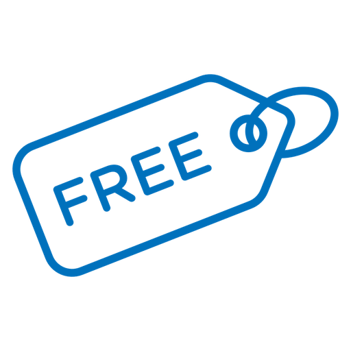 Free tag color outline icon