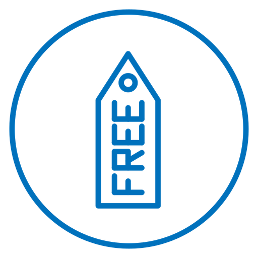 Free tag color outline icon
