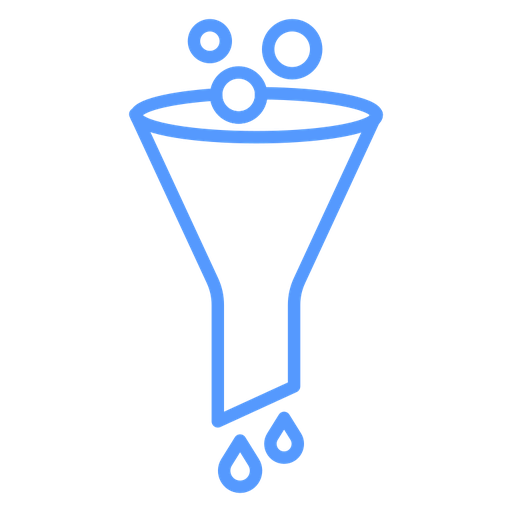 Funnel Filter Drops color outline icon