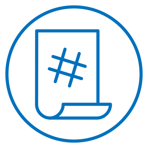 Hashtag Page color outline icon