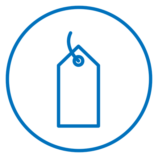 Label Hanging Tag color outline icon