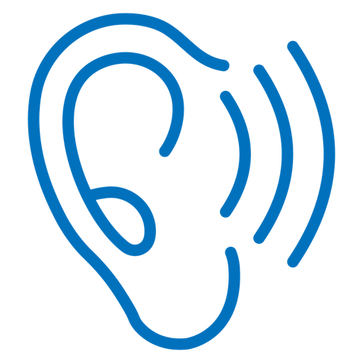 Listening color outline icon
