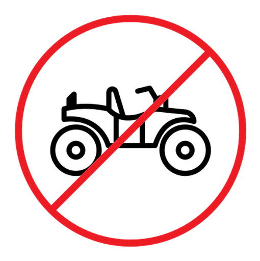 No all terrain vehicle sign color outline icon