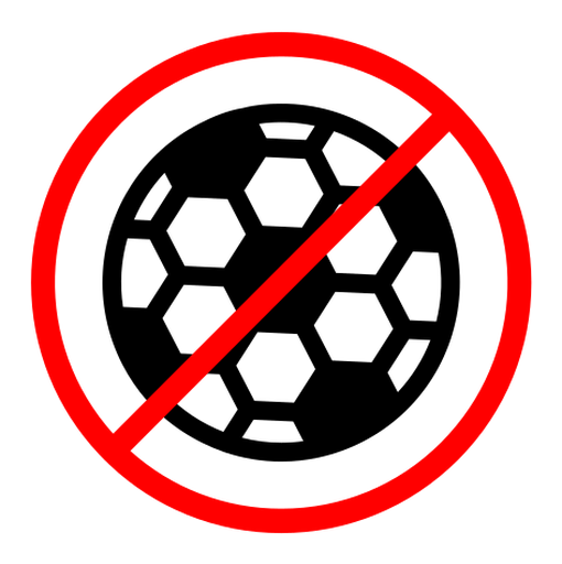 No ball game sign color outline icon