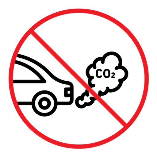 No exhaust gases sign color outline icon