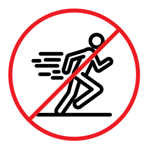 No running sign color outline icon