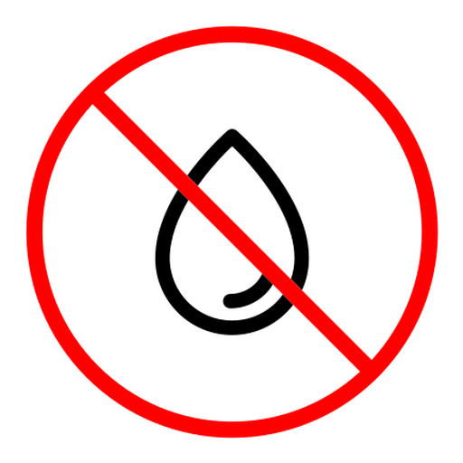 No Water drop sign color outline icon