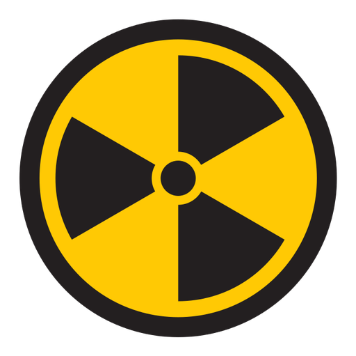Nuclear Symbol color outline icon