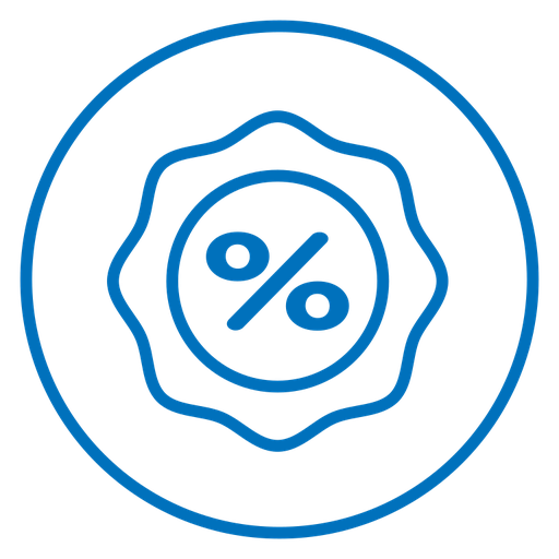 Percentage color outline icon