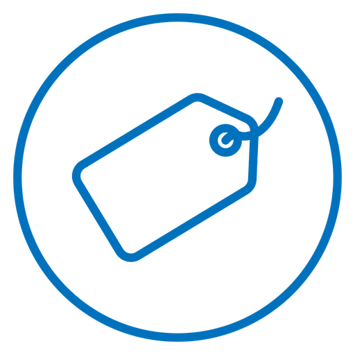 Price tag color outline icon