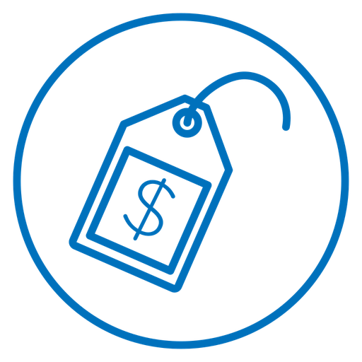 Price tag color outline icon
