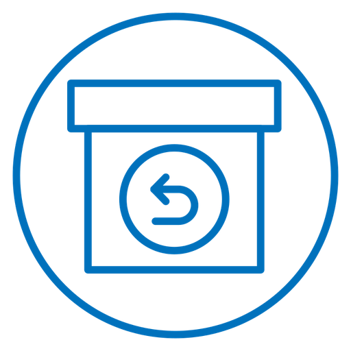 Return purchase color outline icon