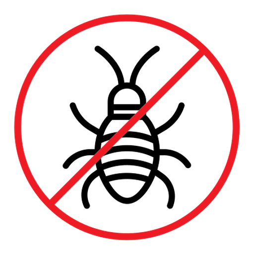 Stop insect sign color outline icon