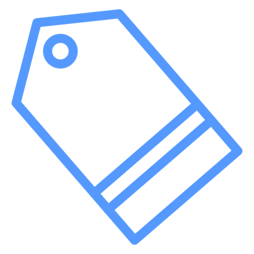 Striped Hang Tag color outline icon