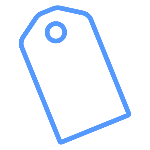 Tag color outline icon