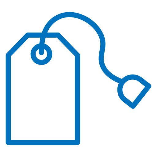 Tea Bag Label Tag color outline icon