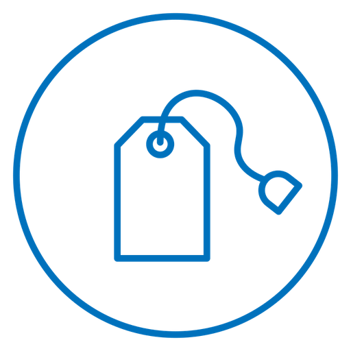 Tea Bag String Tag color outline icon