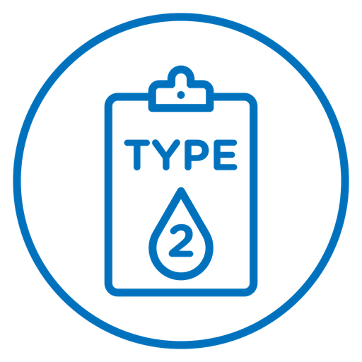 Type 2 diabetes color outline icon