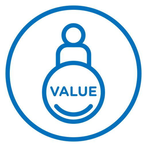 Value Price Tag Person color outline icon