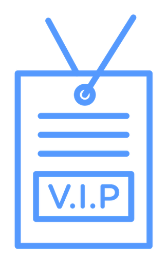 VIP neck tag color outline icon