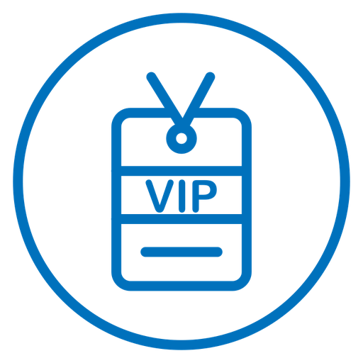 VIP neck tag color outline icon