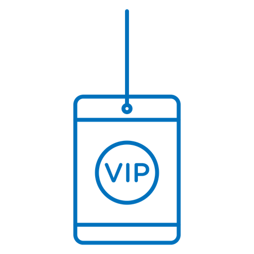 VIP neck tag color outline icon