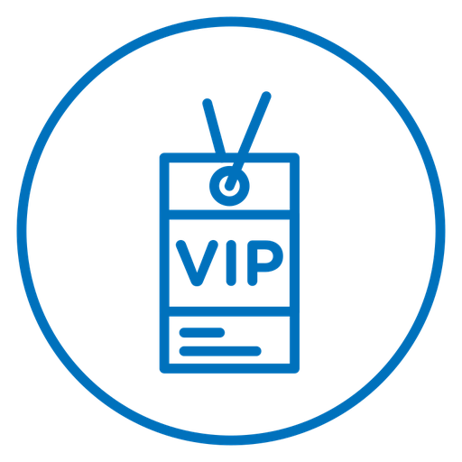 VIP neck tag color outline icon