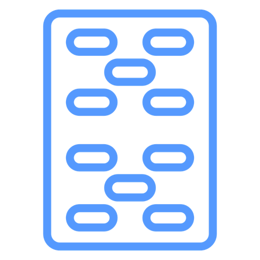 Zigzag Pill Blister color outline icon