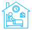Accommodation color outline icon